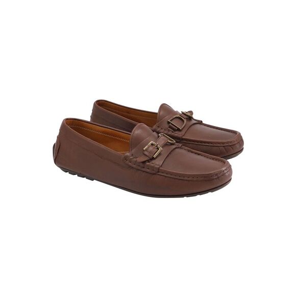 Pre Loved Ralph Lauren Vintage Leather Loafers Buckle Detail Men brown - Picture 2 of 6